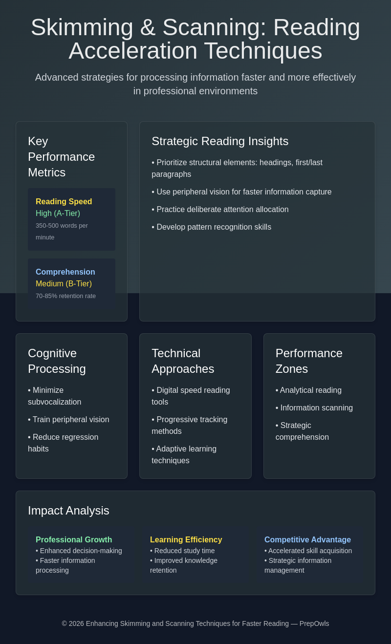 Reading Speed Techniques