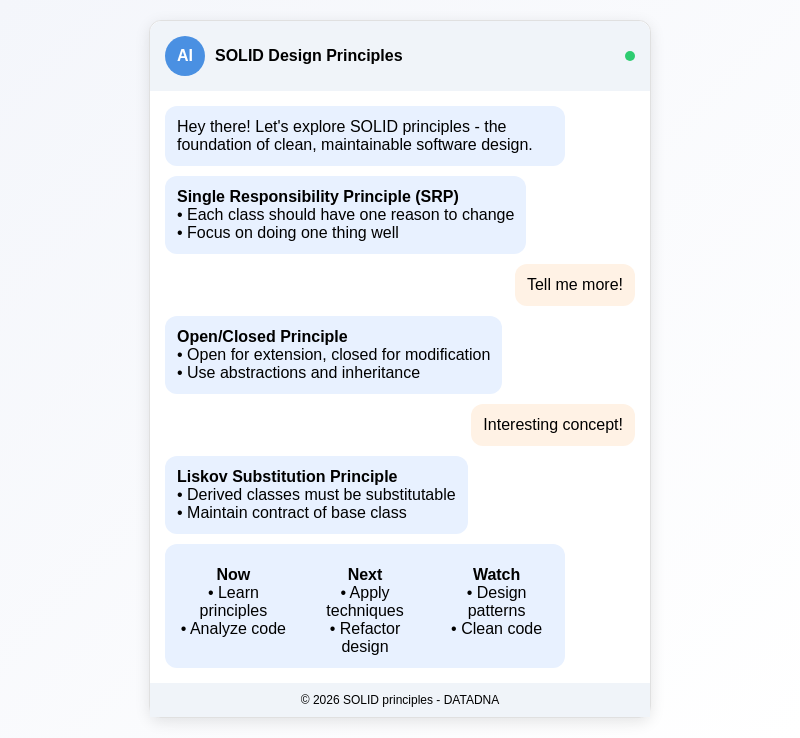 SOLID Principles Implementation